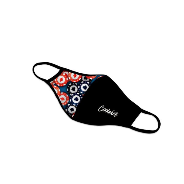 Poker Face Dye Sublimated Coolwick Mask - Image 2