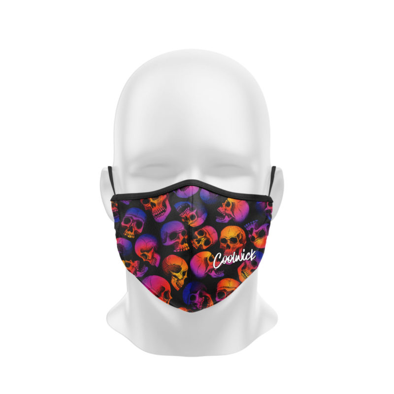 Rainbow Skulls Dye Sublimated Coolwick Mask