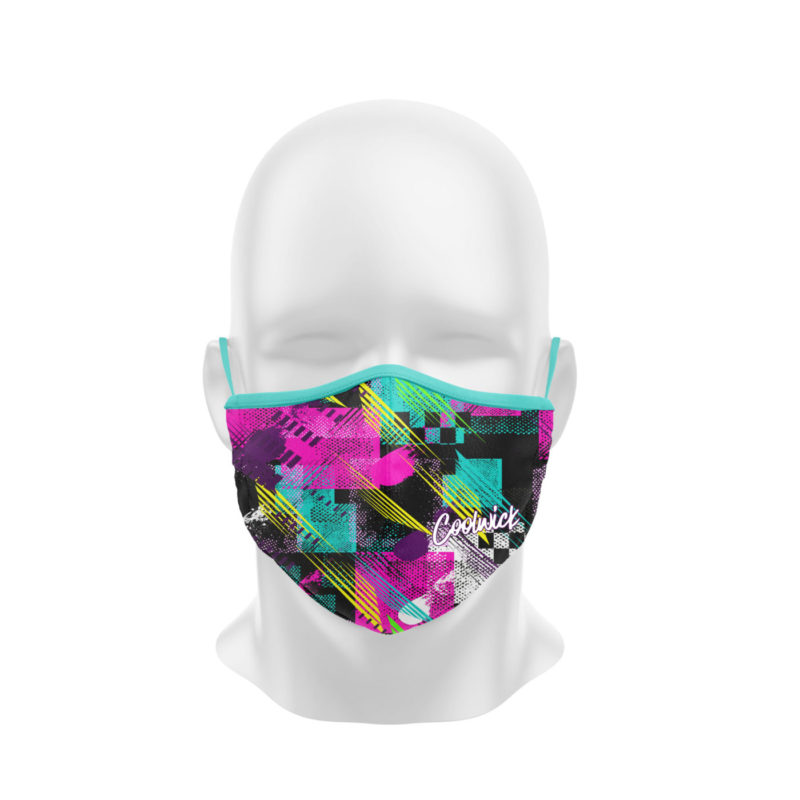 Teal Cowabunga Dye Sublimated Coolwick Mask