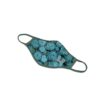 Teal Succulents Dye Sublimated Coolwick Mask - Image 2