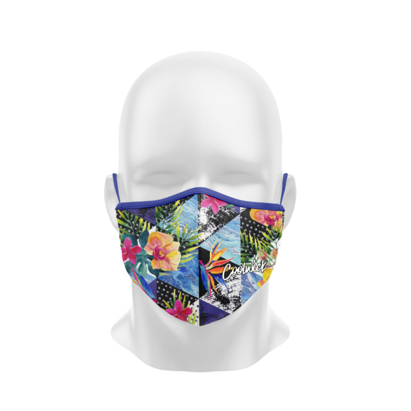 Tropical Diamonds Dye Sublimated Coolwick Mask