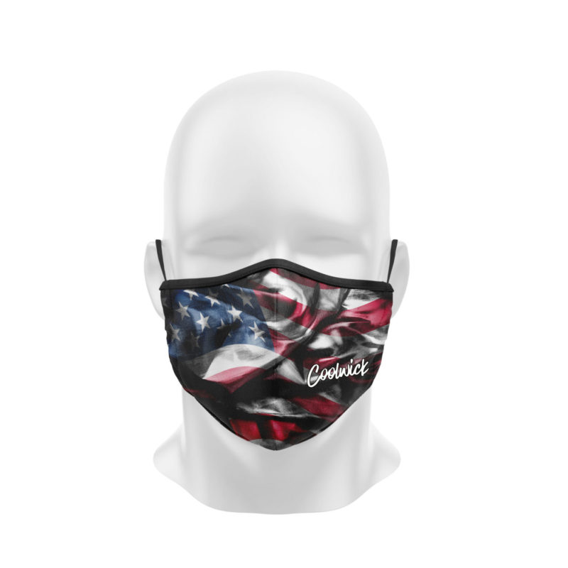 USA Distressed Dye Sublimated Coolwick Mask