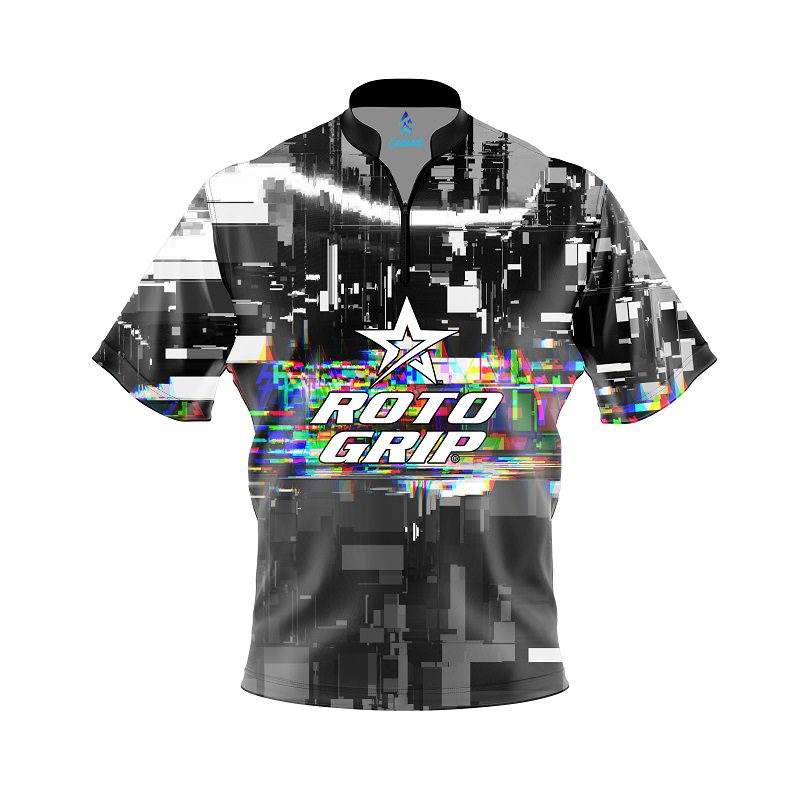 Roto Grip Glitch Quick Ship CoolWick Sash Zip Bowling Jersey