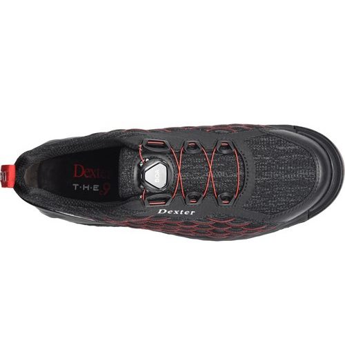 Agrícola O Rubicundo Dexter Mens THE C9 Knit BOA Black Red Wide Bowling Shoes + FREE SHIPPING -  BowlersMart.com