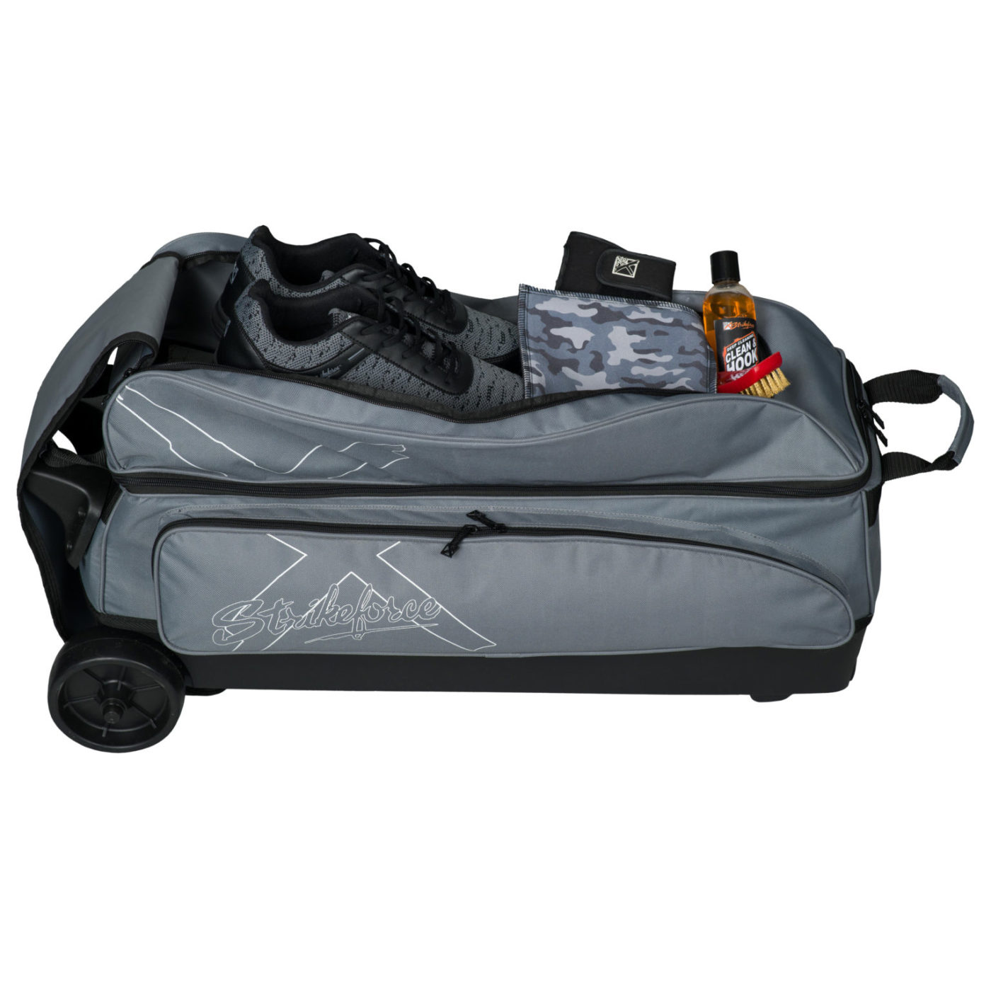 KR Hybrid X 3 Ball Triple Roller Charcoal Bowling Bag - Image 5