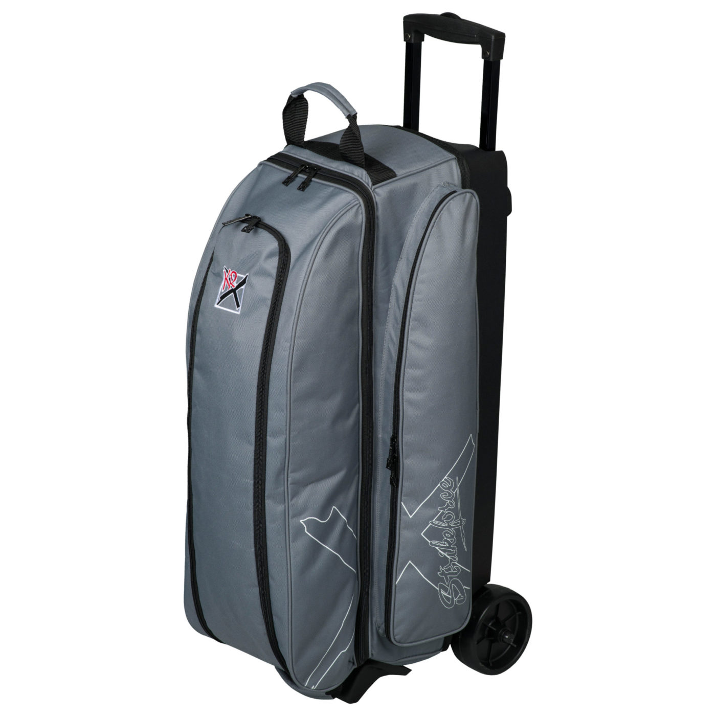 KR Hybrid X 3 Ball Triple Roller Charcoal Bowling Bag - Image 7
