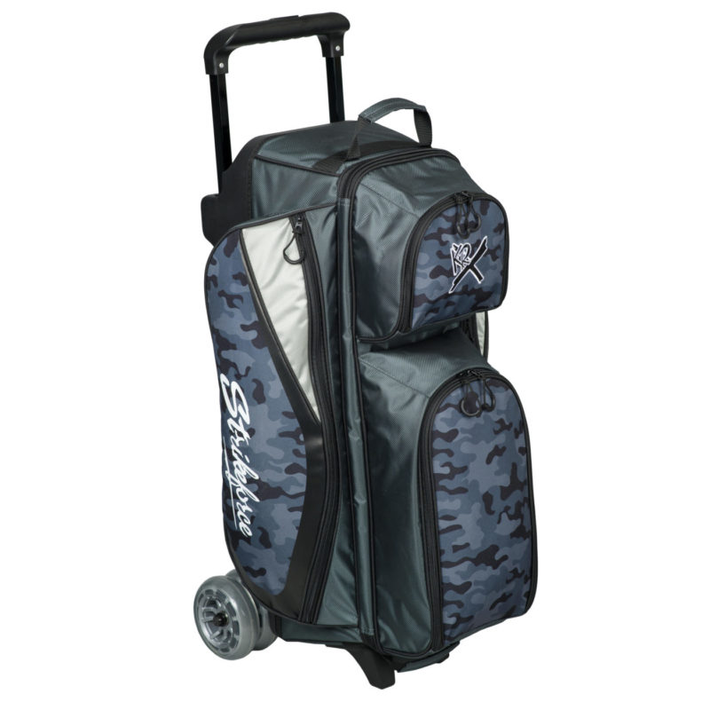 KR Strikeforce Drive 3 Ball Triple Roller Grey Camo Bowling Bag - Image 4