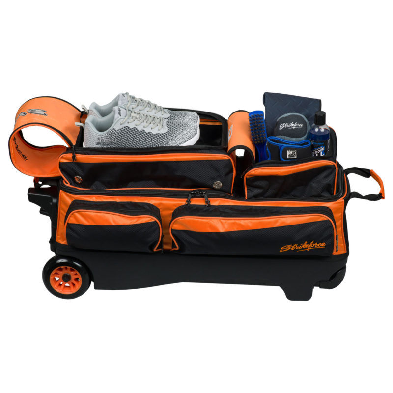 KR Strikeforce Konvoy 3 Ball Triple Roller Black Orange Bowling Bag - Image 4