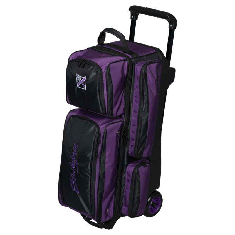 KR Strikeforce Konvoy 3 Ball Triple Roller Black Purple Bowling Bag