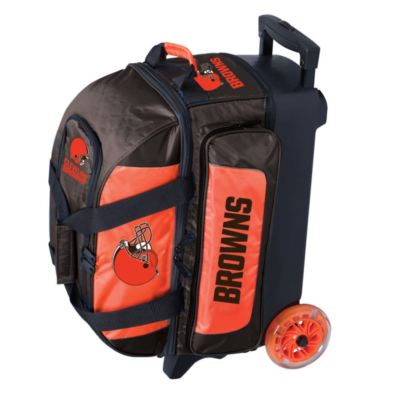 KR NFL 2 Ball Double Roller Cleveland Browns Bowling Bag