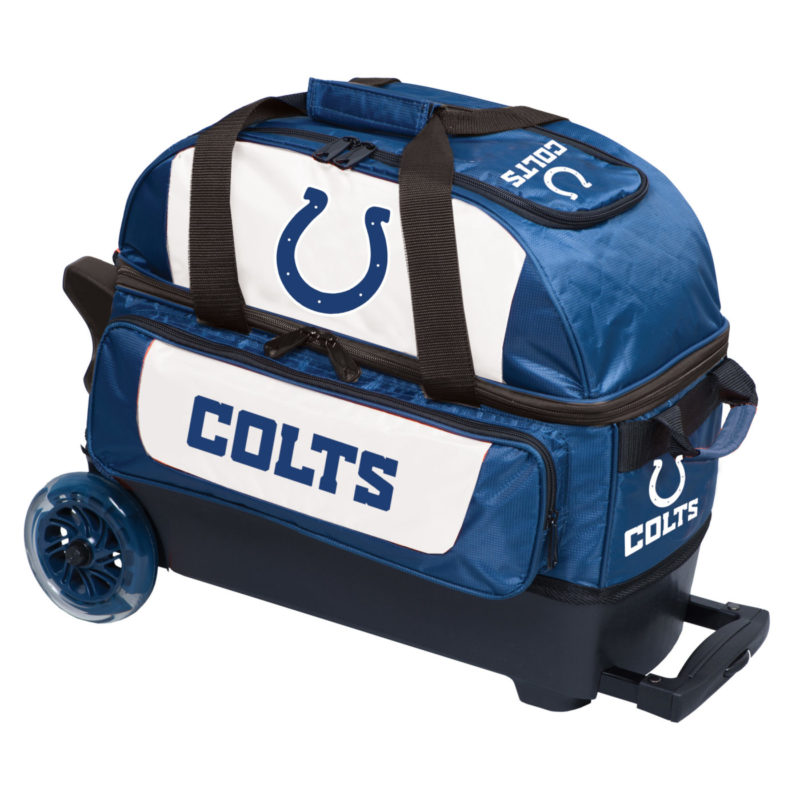 KR NFL 2 Ball Double Roller Indianapolis Colts Bowling Bag - Image 2