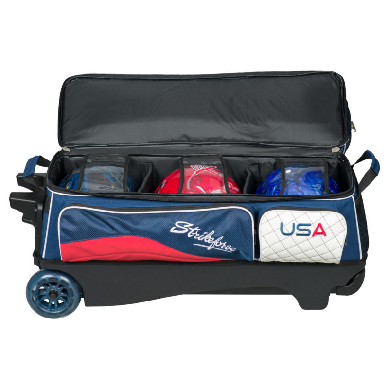 KR Strikeforce Royal Flush 3 Ball Triple Roller USA Bowling Bag - Image 2