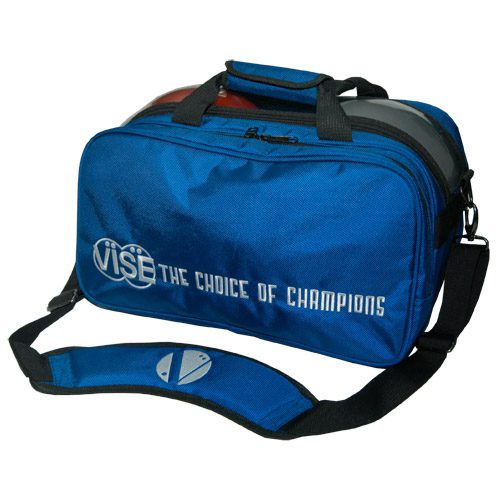 Vise 2 Ball Clear Top Plus Bowling Bag Blue