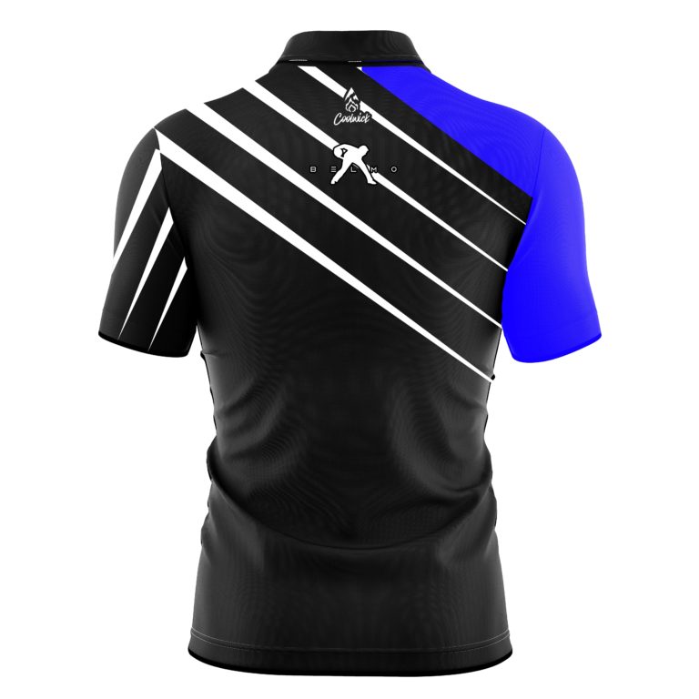Belmo Winner Quick Ship CoolWick Sash Zip Bowling Jersey - Image 2