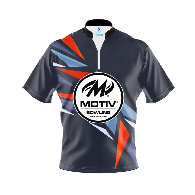 Motiv Sport Triangle Quick Ship CoolWick Sash Zip Bowling Jersey
