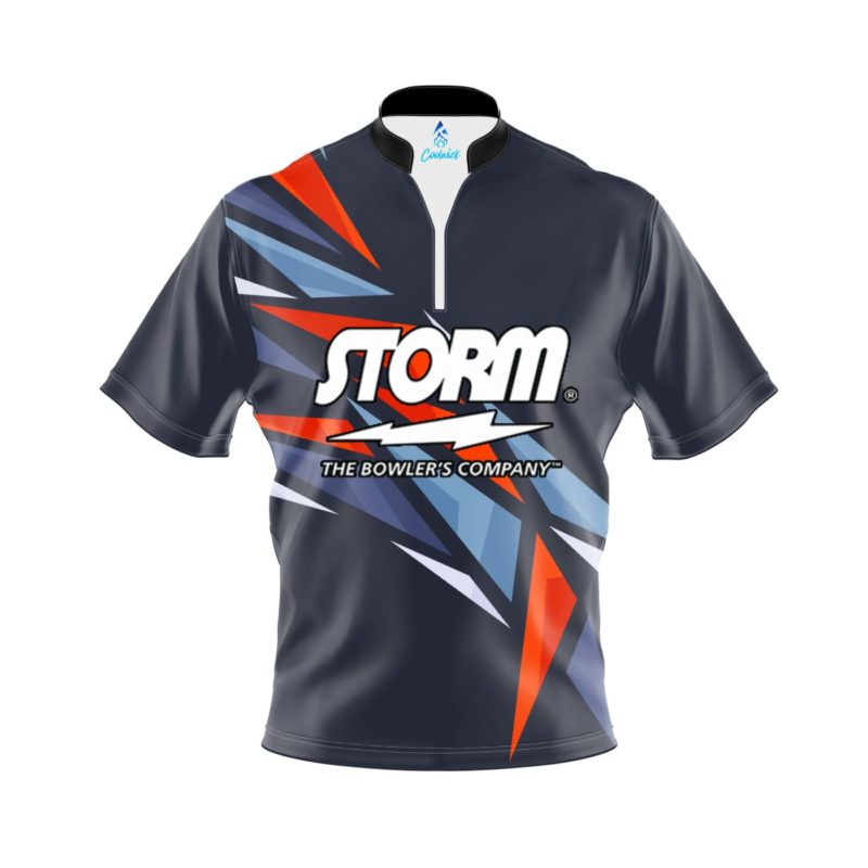 Image of Storm Sport Triangle Quick Ship CoolWick Sash Zip Bowling Jersey
