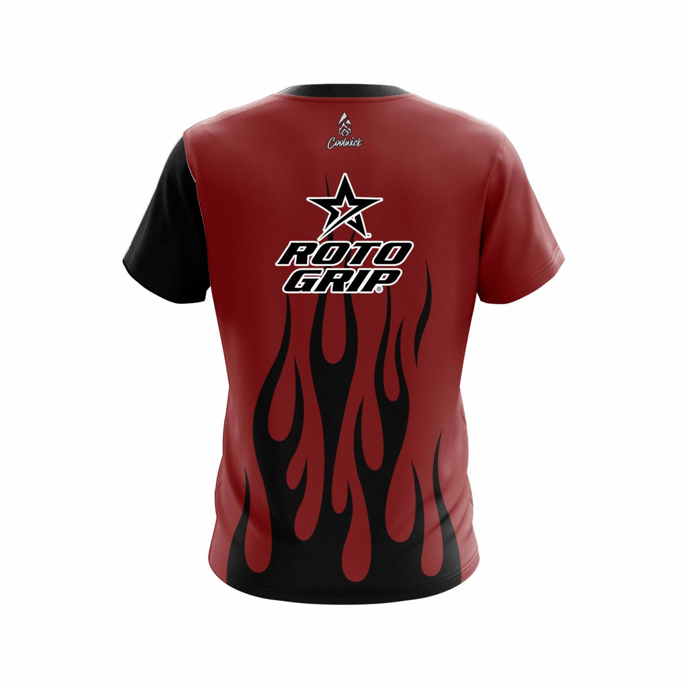 Roto Grip Red Brick Flaming Semi-Custom CoolWick Bowling Jersey - Image 2