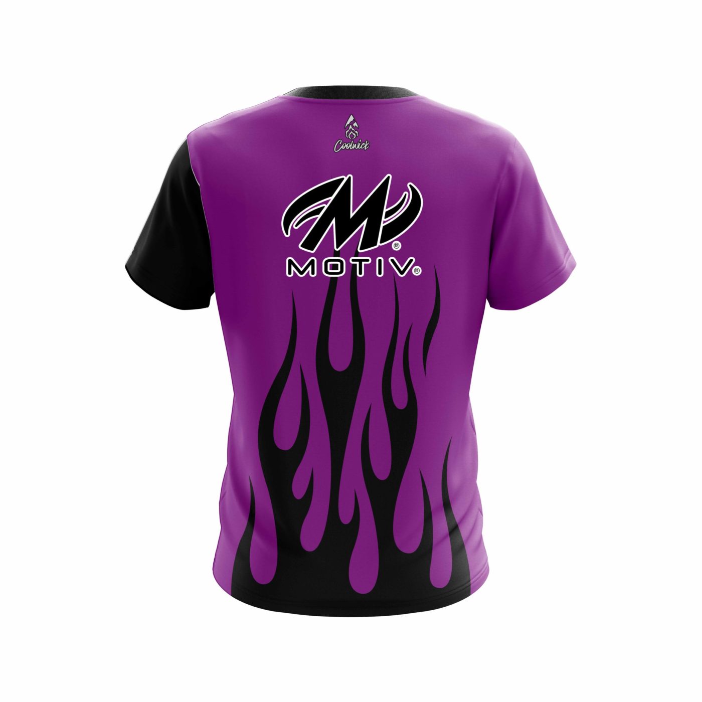 Motiv Purple Flaming Semi-Custom CoolWick Bowling Jersey - Image 2