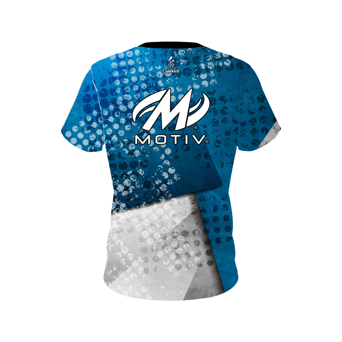 Motiv Blue Grungey Semi-Custom CoolWick Bowling Jersey - Image 2