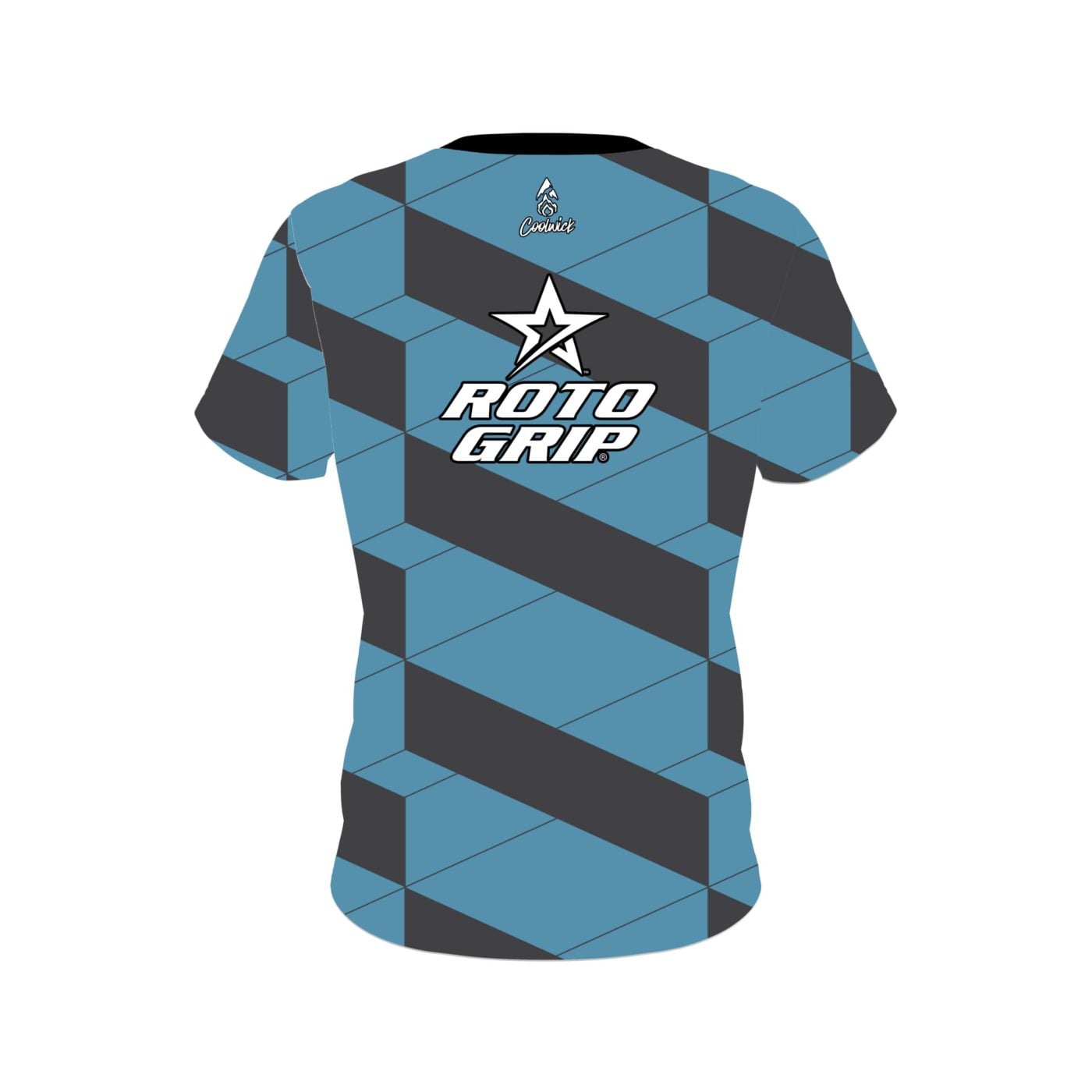Roto Grip Blue Slanted Semi-Custom CoolWick Bowling Jersey - Image 2