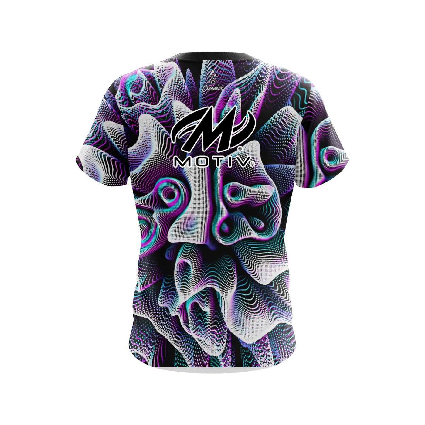 Motiv Black White Hallucinate Semi-Custom CoolWick Bowling Jersey - Image 2