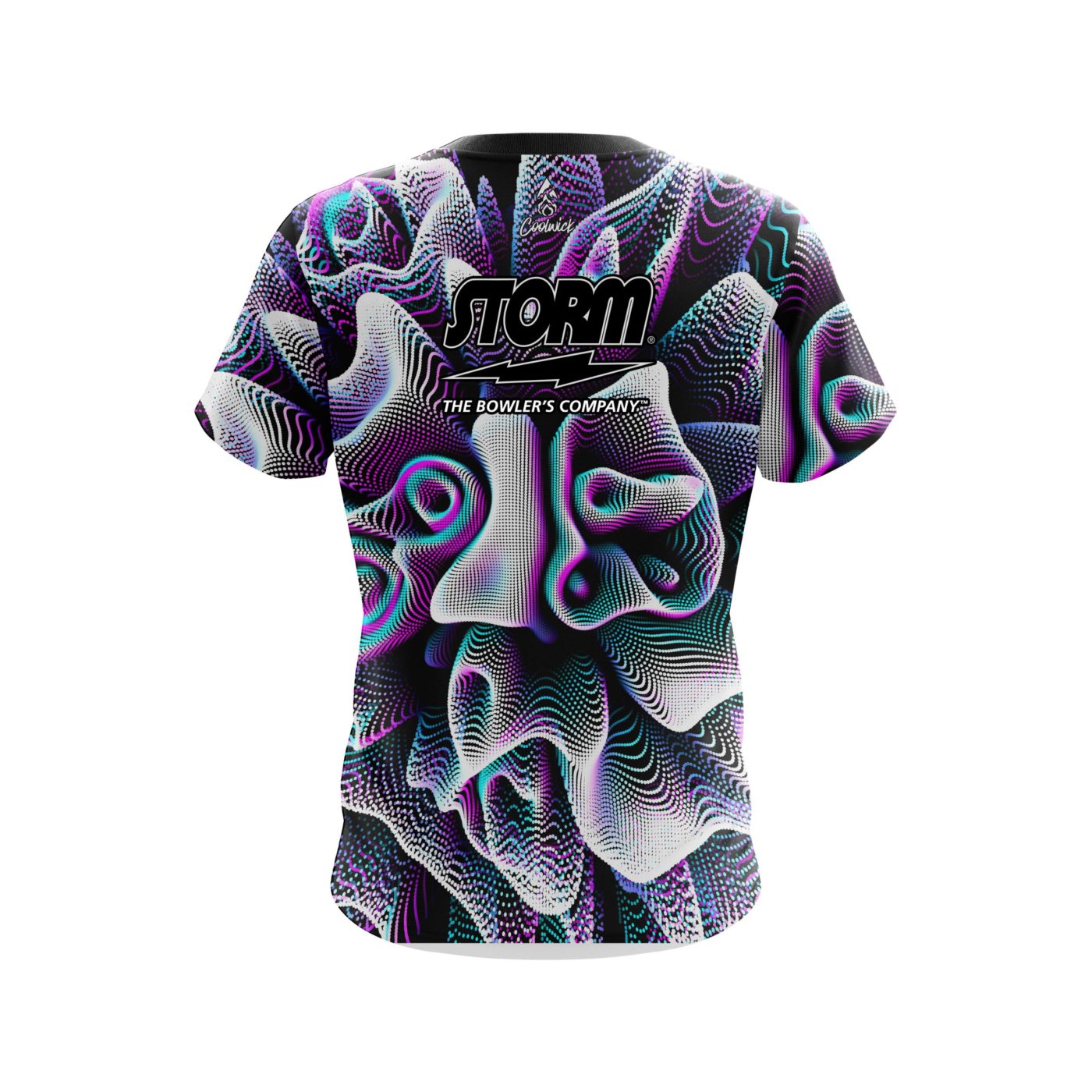 Storm Black White Hallucinate Semi-Custom CoolWick Bowling Jersey - Image 2