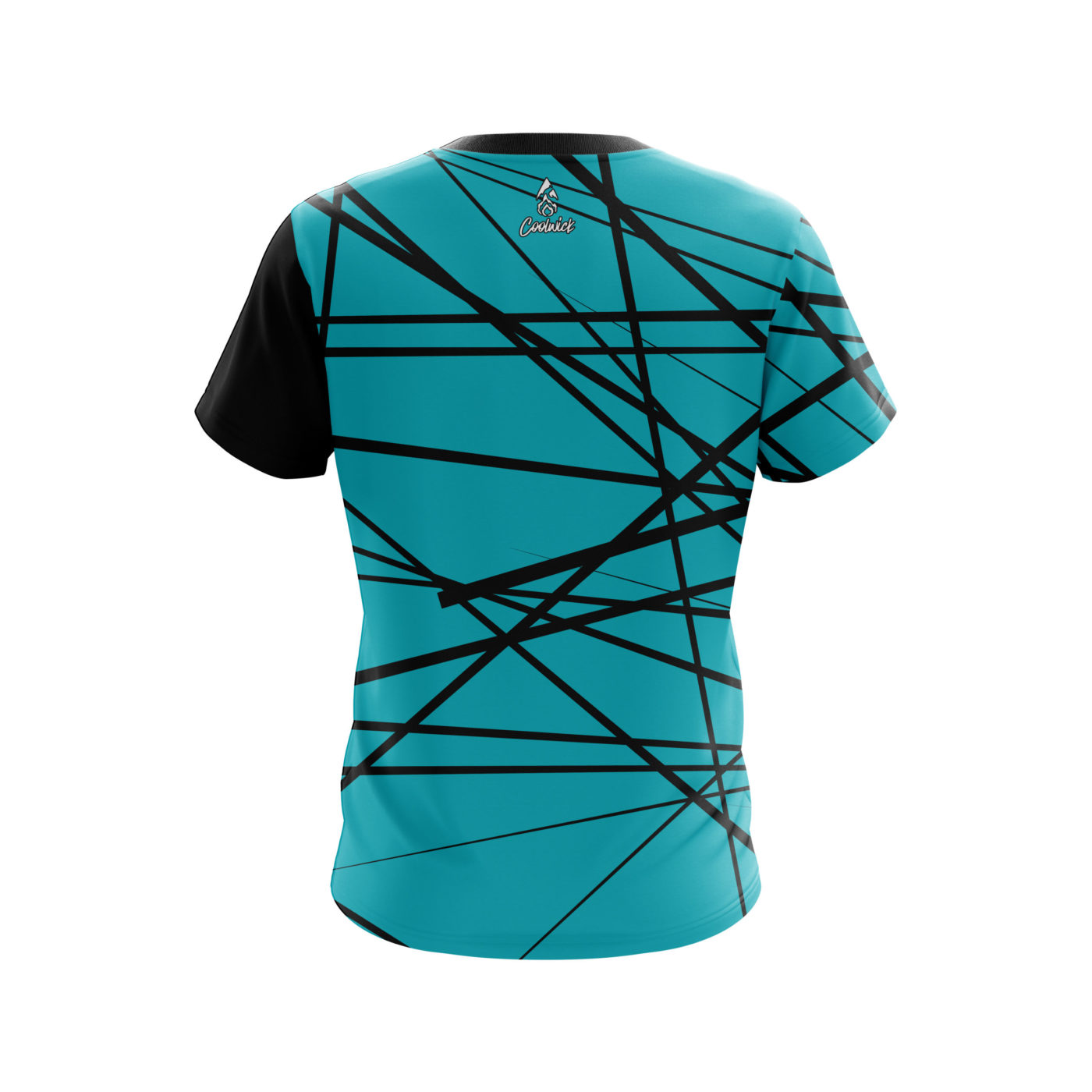 Plain Distracted Teal Semi-Custom CoolWick Bowling Jersey - Image 2