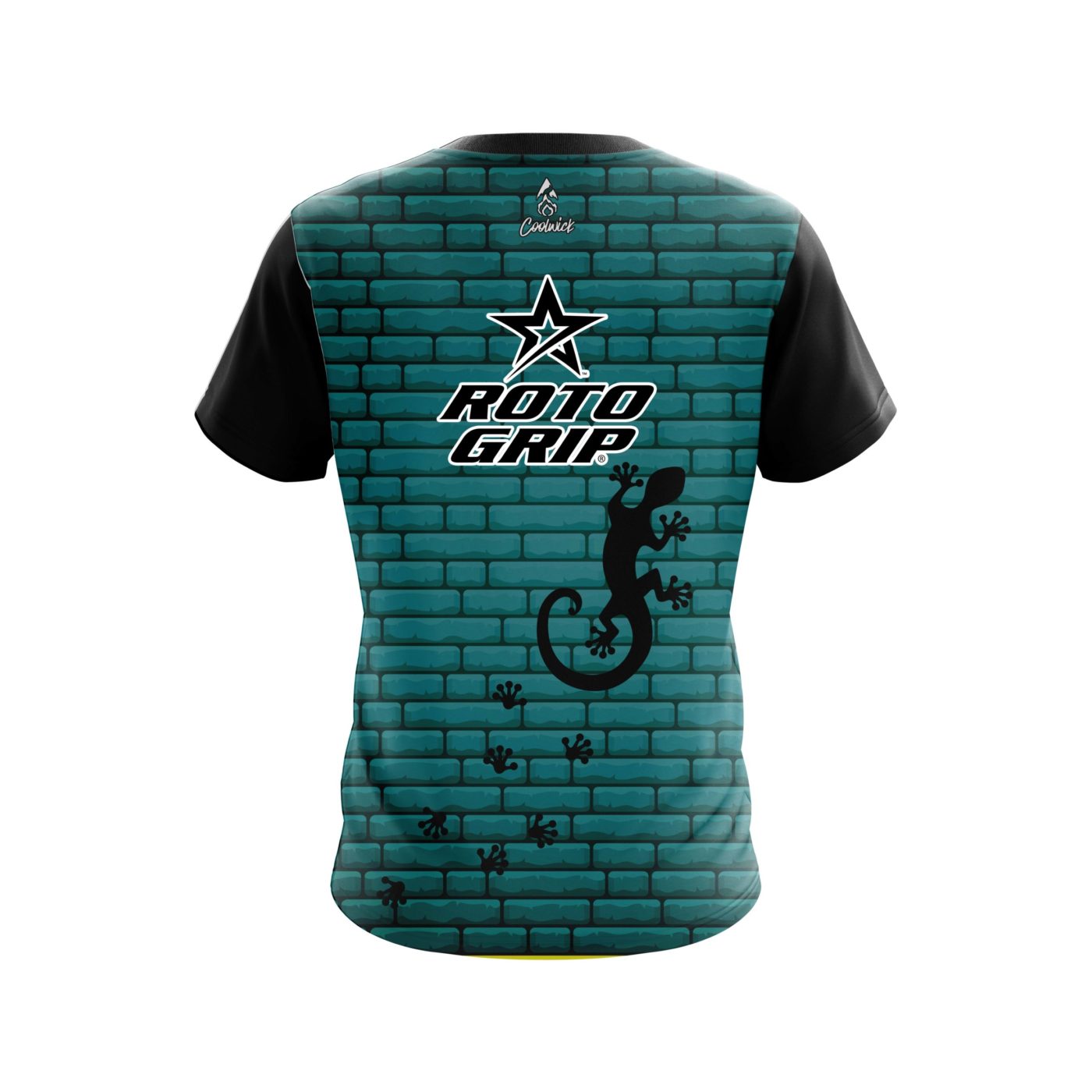 Roto Grip Turq Bricks Gecko Semi-Custom CoolWick Bowling Jersey - Image 2