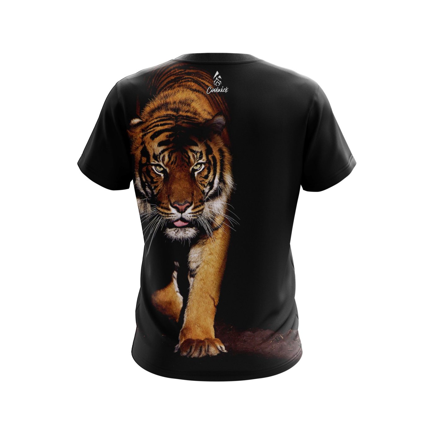 Plain Jungle Tiger Semi-Custom CoolWick Bowling Jersey - Image 2