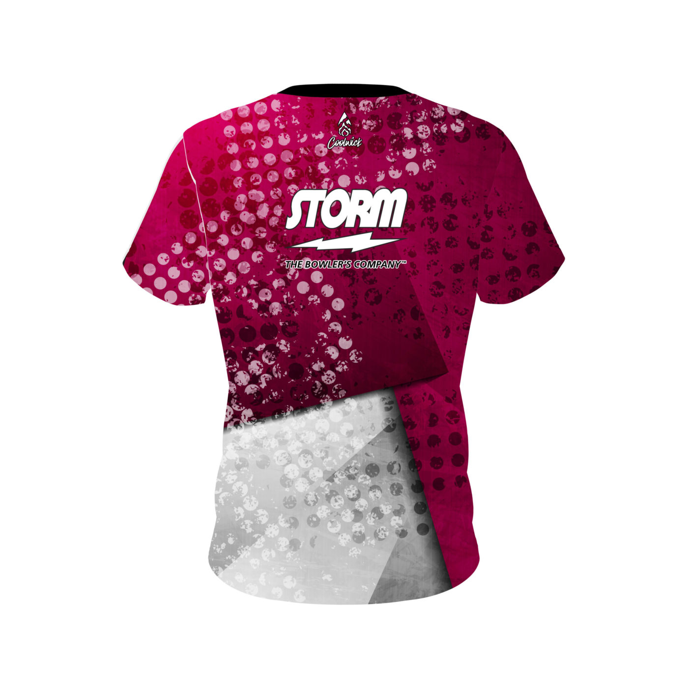 Storm Magenta Grungey Semi-Custom CoolWick Bowling Jersey - Image 2