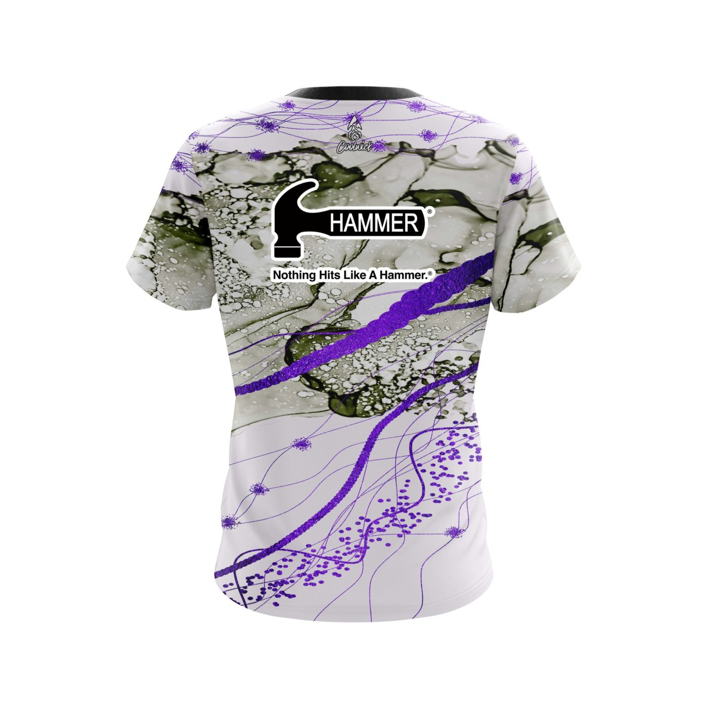 Hammer Purple Granite Semi-Custom CoolWick Bowling Jersey - Image 2