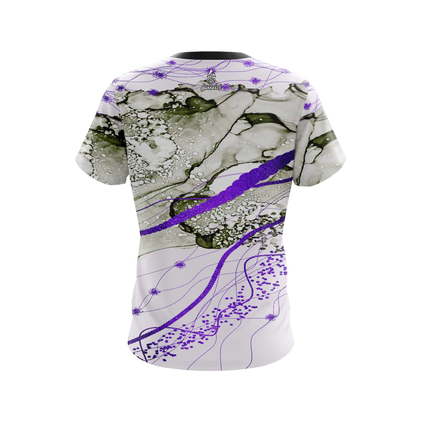 Plain Purple Granite Semi-Custom CoolWick Bowling Jersey - Image 2