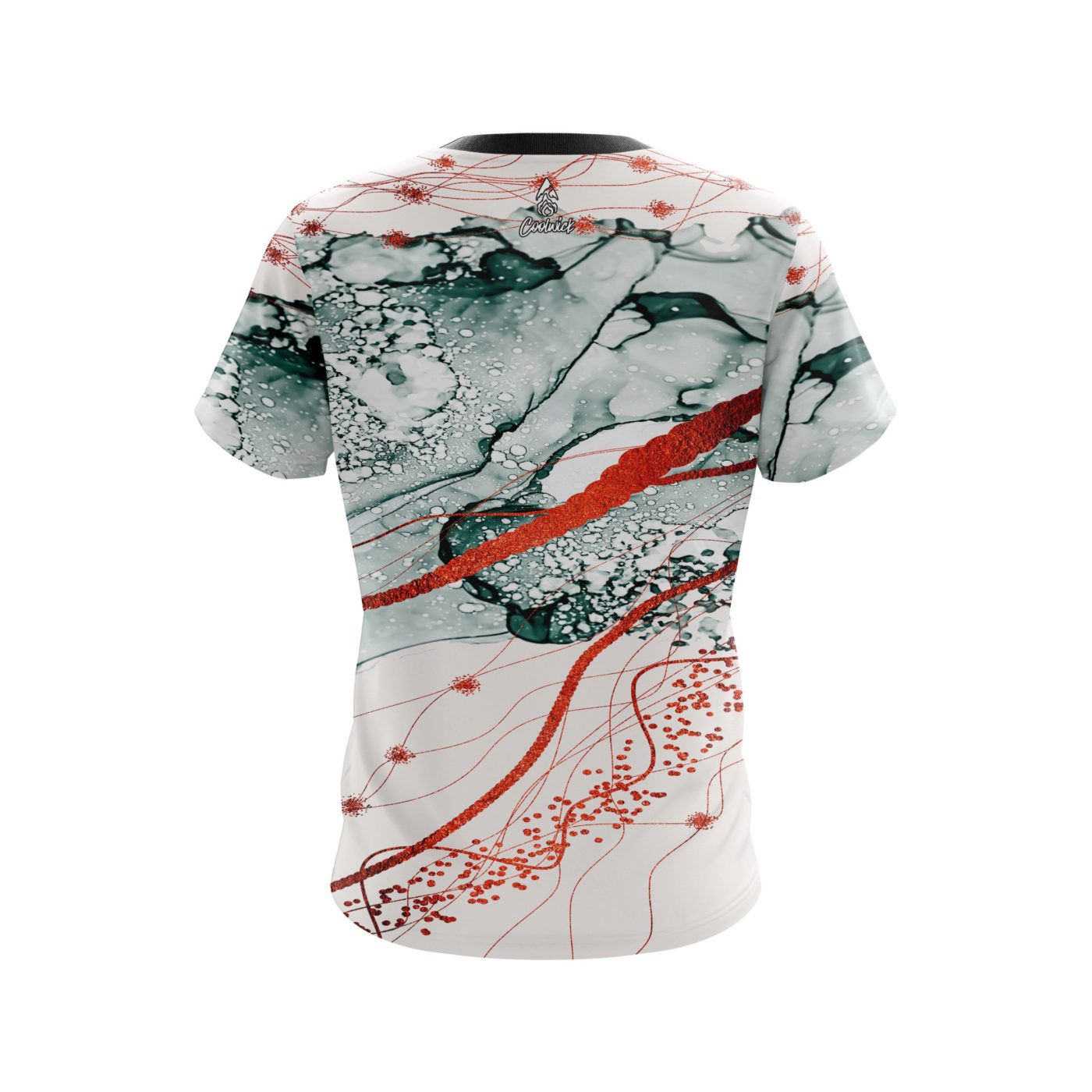 Plain Red Granite Semi-Custom CoolWick Bowling Jersey - Image 2