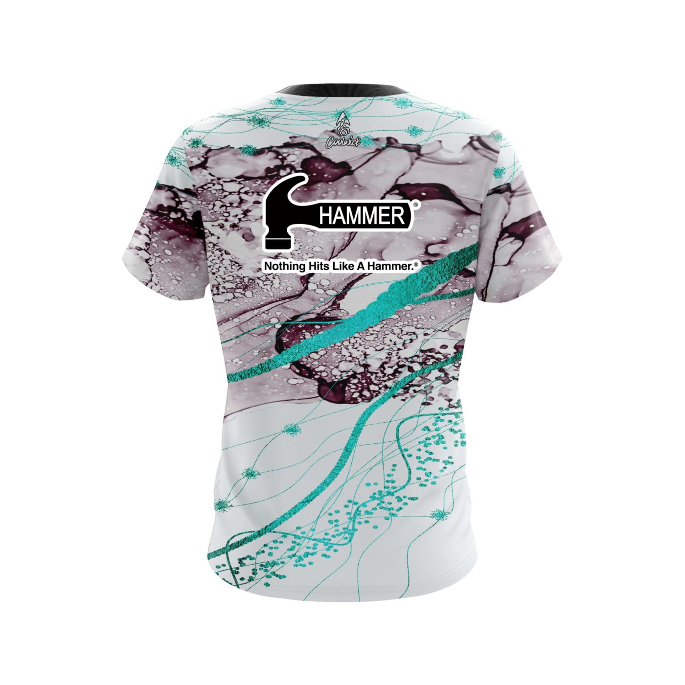Hammer Teal Granite Semi-Custom CoolWick Bowling Jersey - Image 2