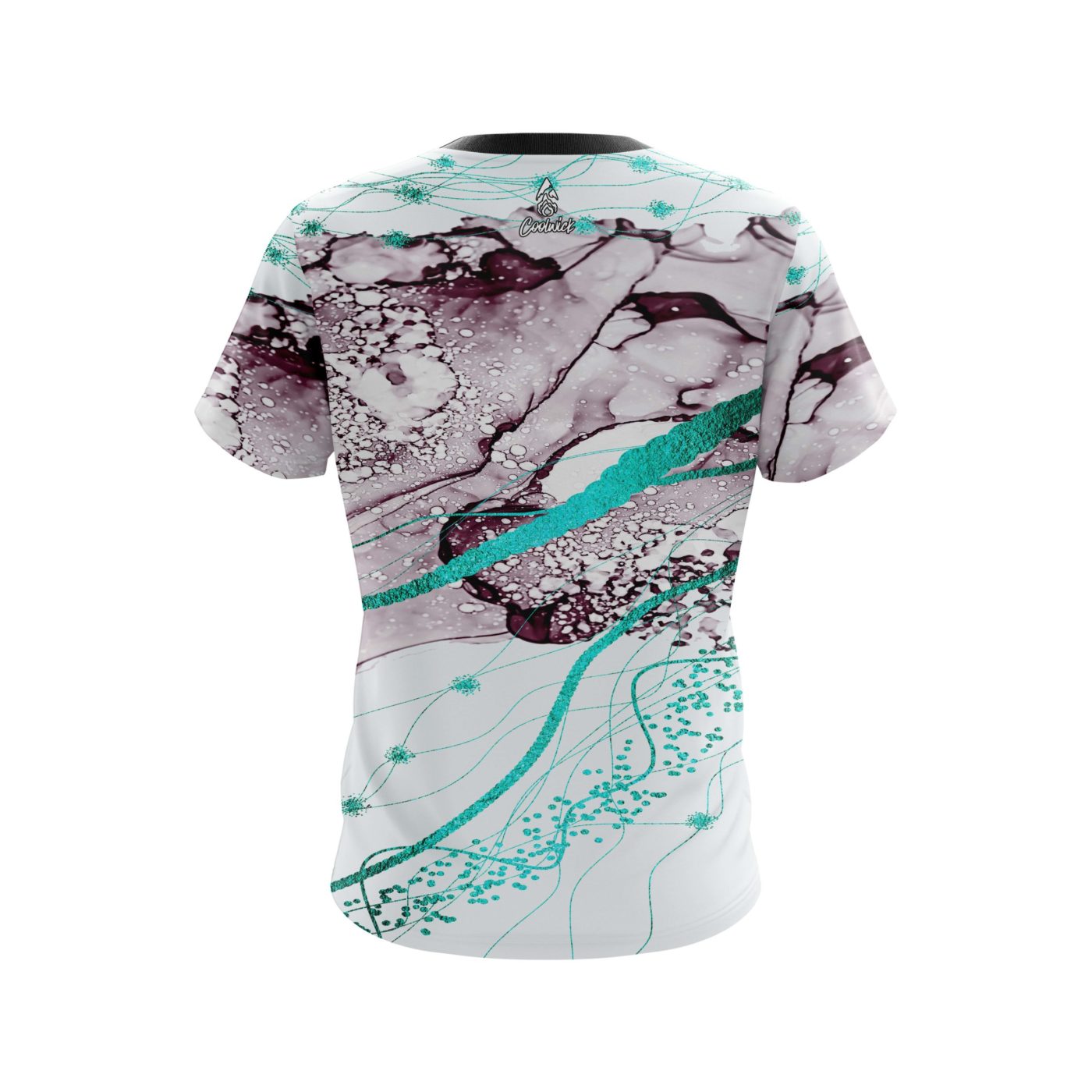 Plain Teal Granite Semi-Custom CoolWick Bowling Jersey - Image 2