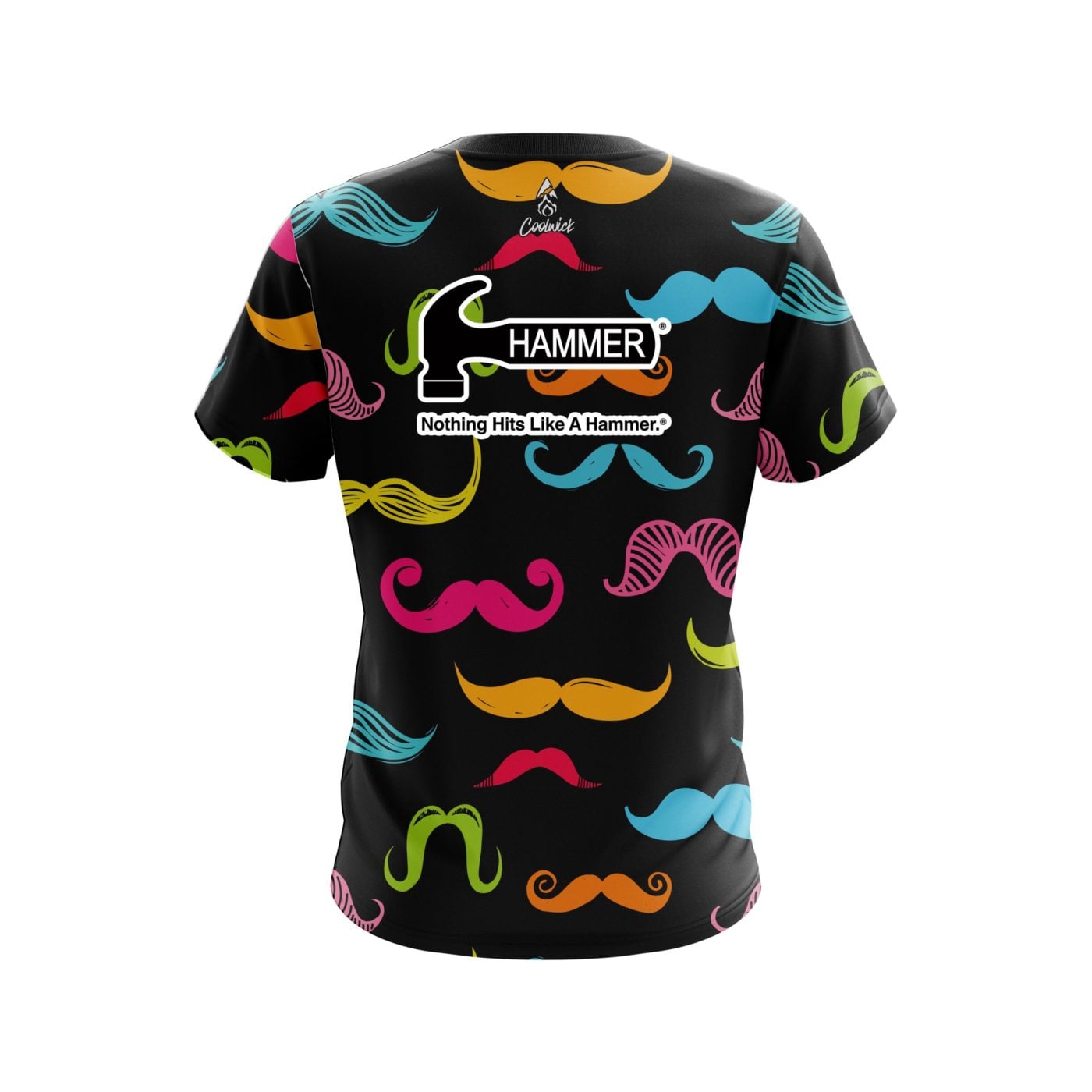 Hammer Multi-Colored Mustache Semi-Custom CoolWick Bowling Jersey - Image 2