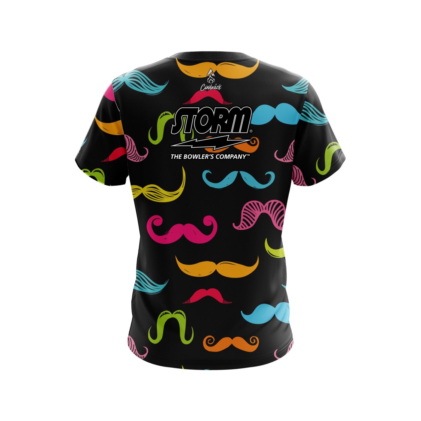 Storm Multi-Colored Mustache Semi-Custom CoolWick Bowling Jersey - Image 2