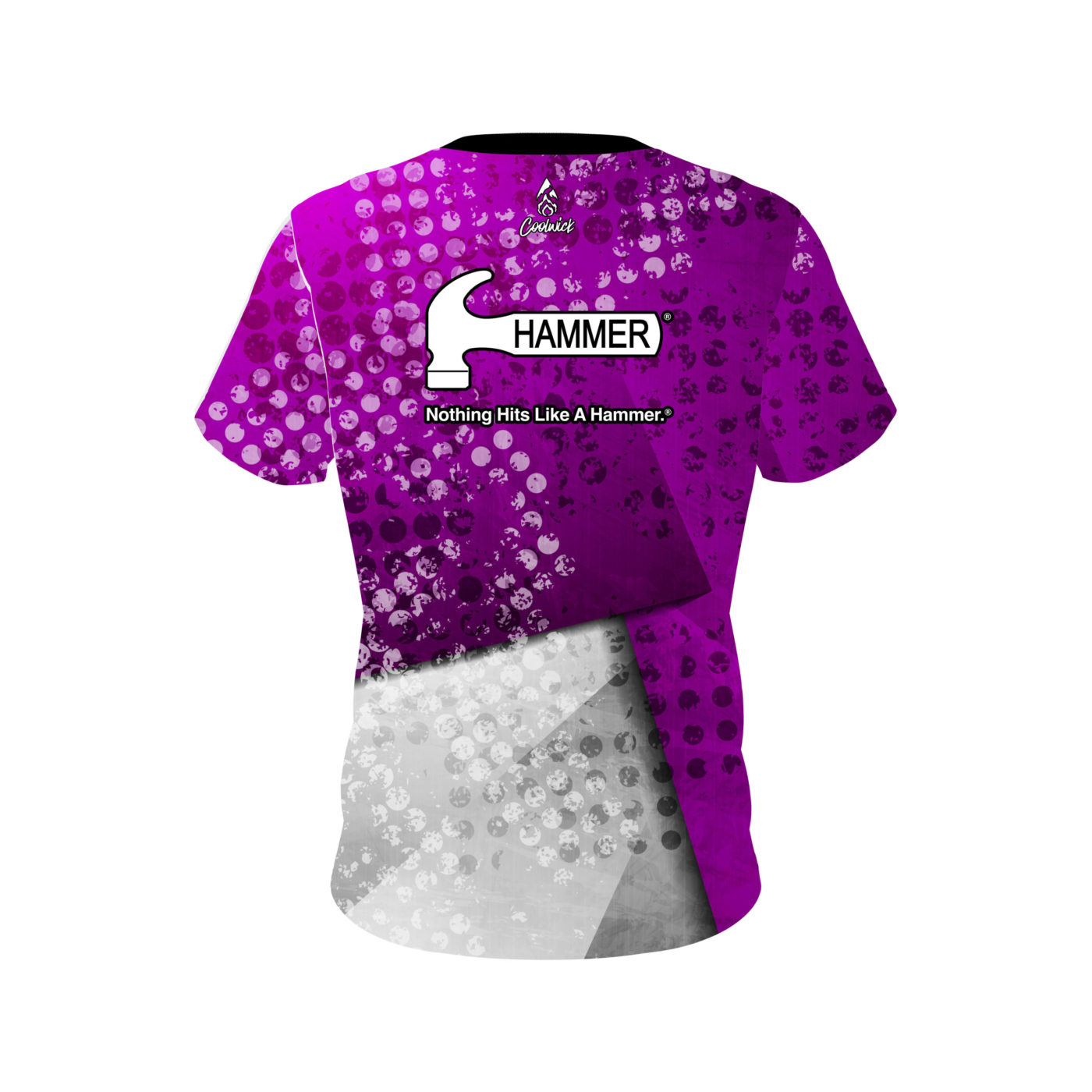 Hammer Purple Grungey Semi-Custom CoolWick Bowling Jersey - Image 2