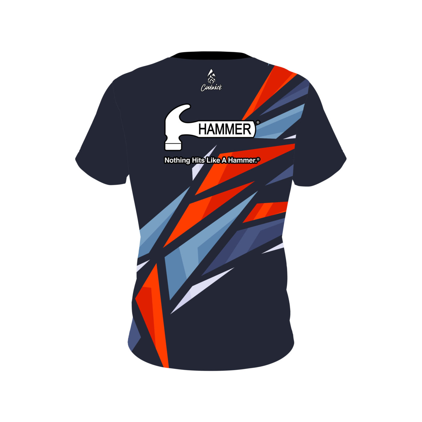 Hammer Navy Sport Semi-Custom CoolWick Bowling Jersey - Image 2