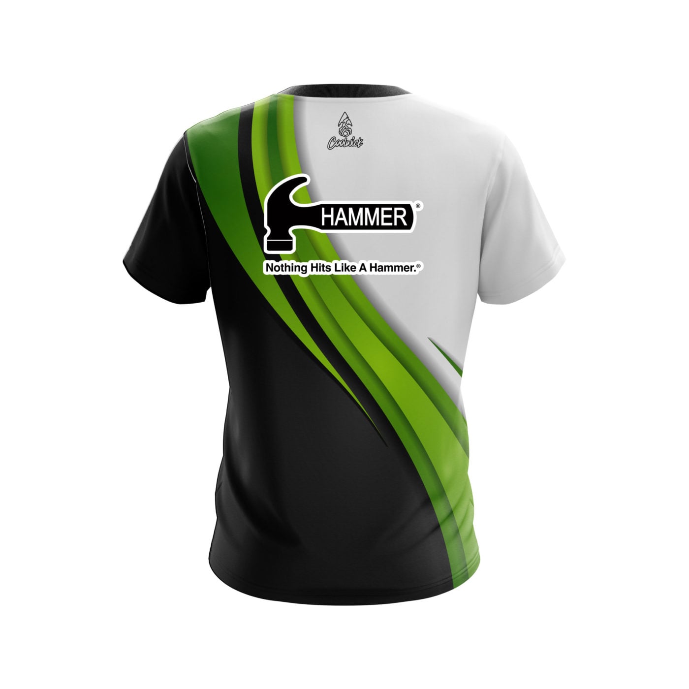 Hammer Green Flutter Semi-Custom CoolWick Bowling Jersey - Image 2
