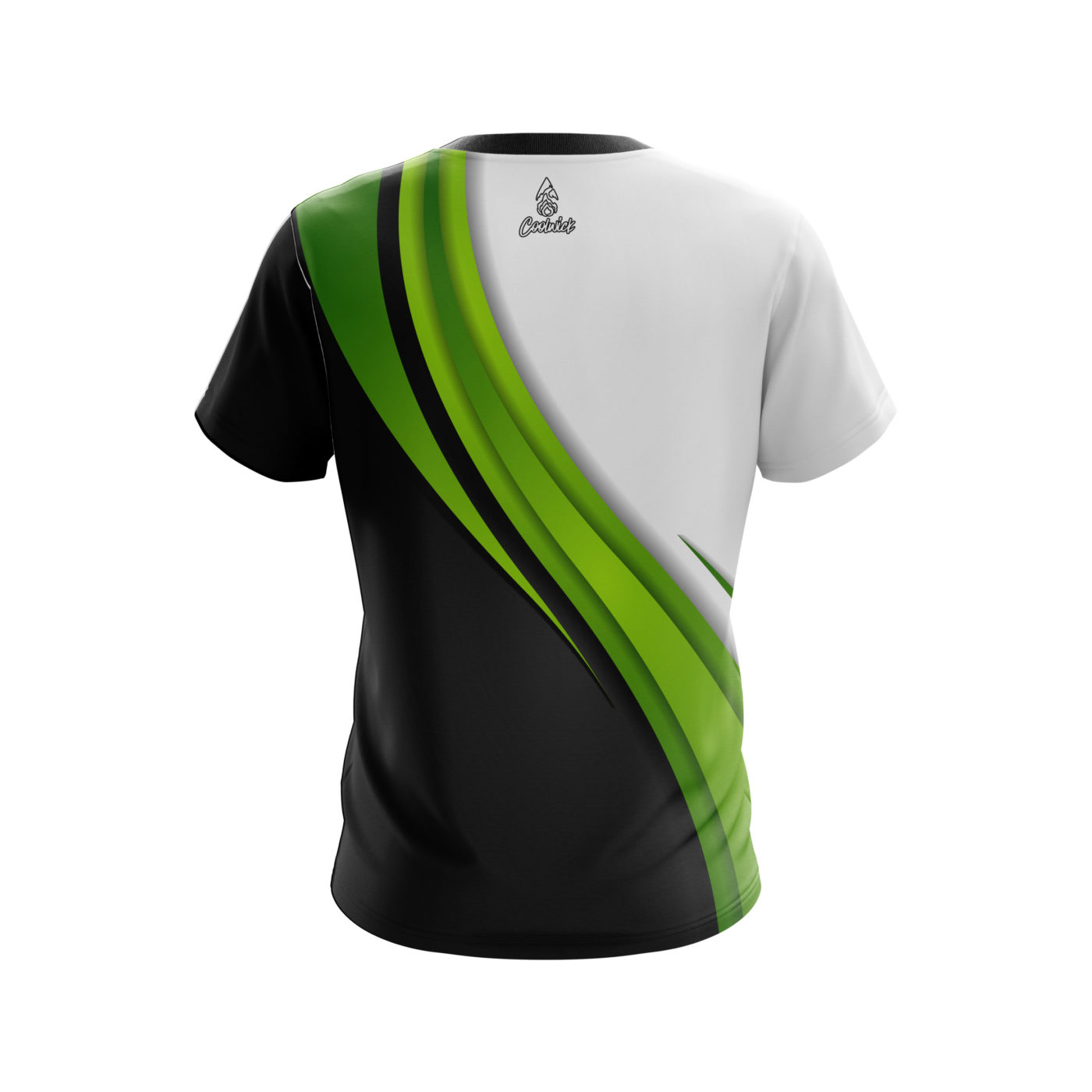 Plain Green Flutter Semi-Custom CoolWick Bowling Jersey - Image 2