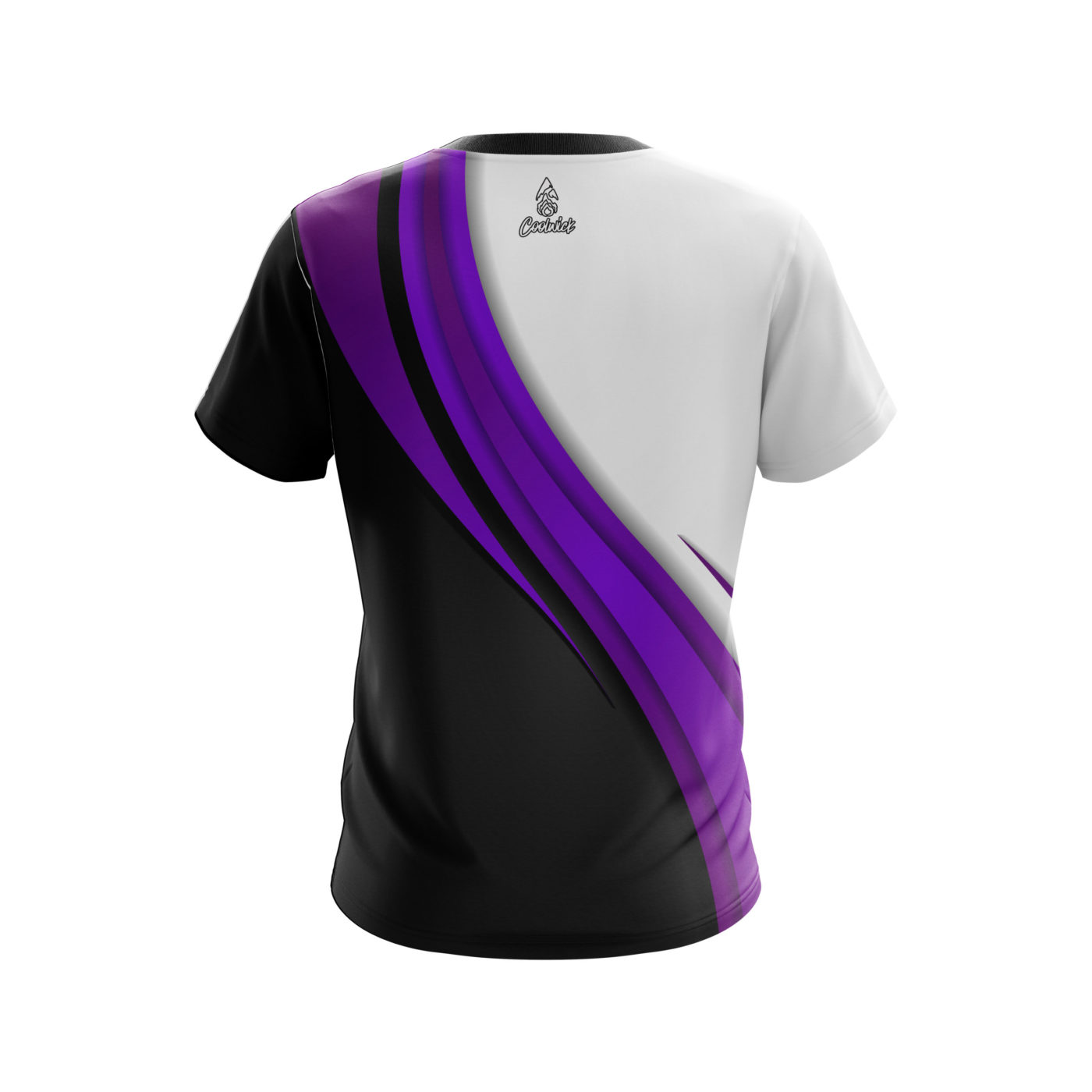 Plain Purple Flutter Semi-Custom CoolWick Bowling Jersey - Image 2