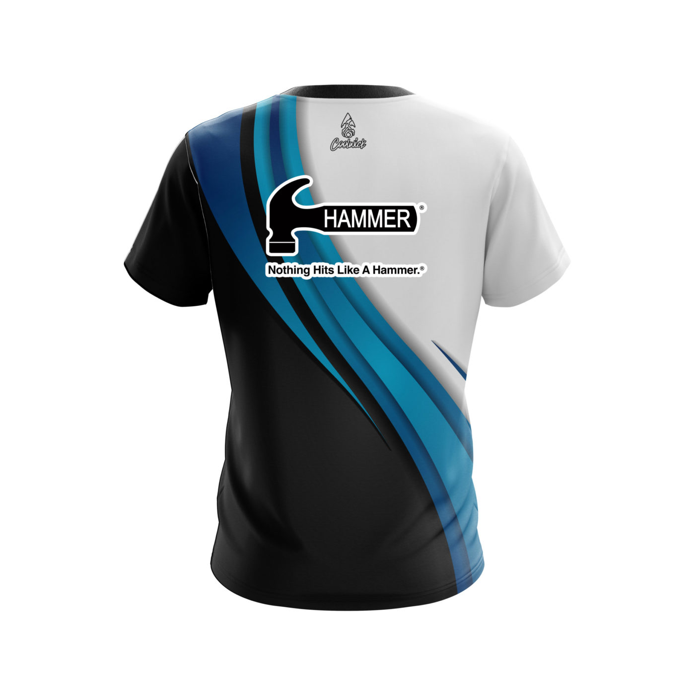 Hammer Blue Flutter Semi-Custom CoolWick Bowling Jersey - Image 2