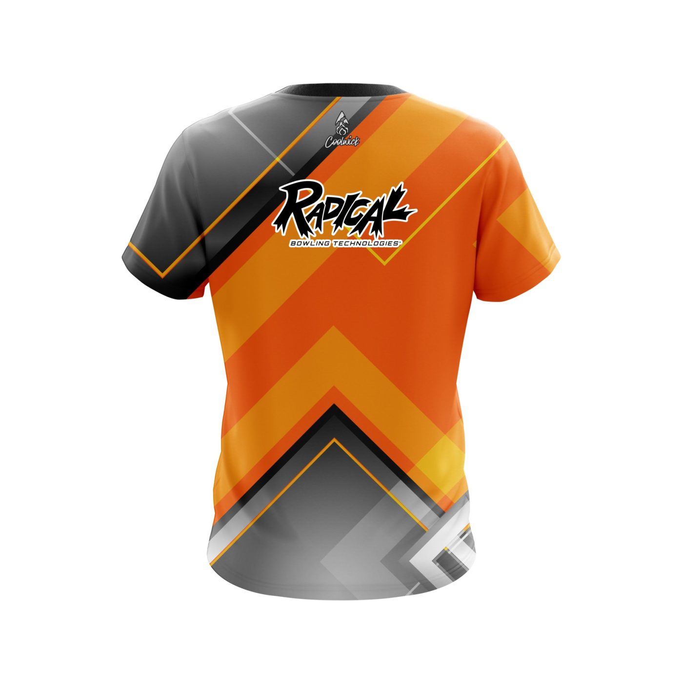 Radical Orange Veneer Semi-Custom CoolWick Bowling Jersey - Image 2