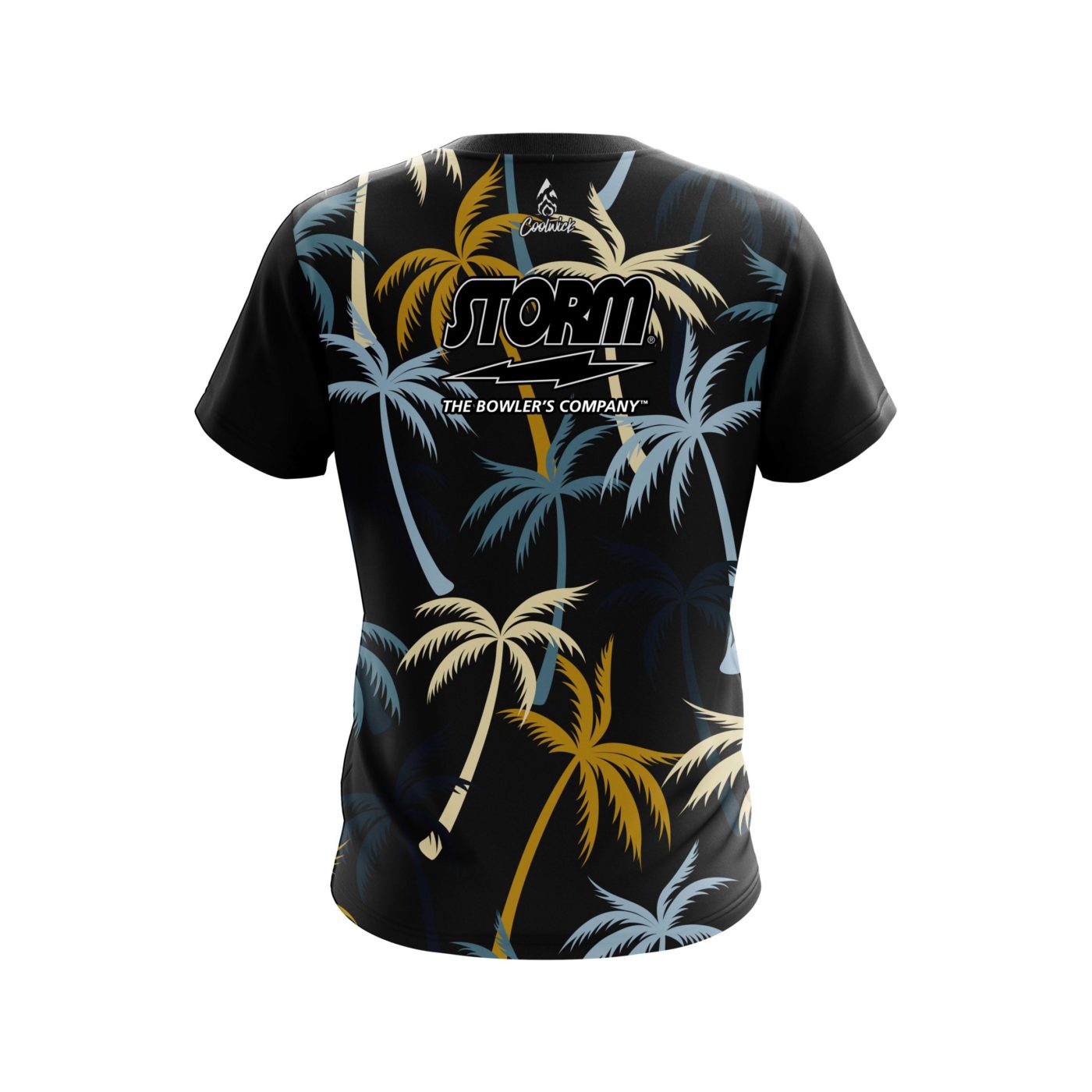 Storm Neutral Palm Trees Semi-Custom CoolWick Bowling Jersey - Image 2