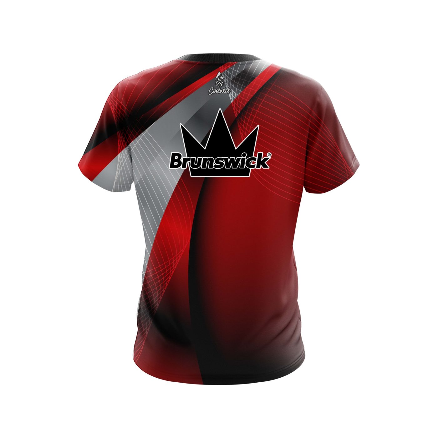 Brunswick Red Oblique Semi-Custom CoolWick Bowling Jersey - Image 2