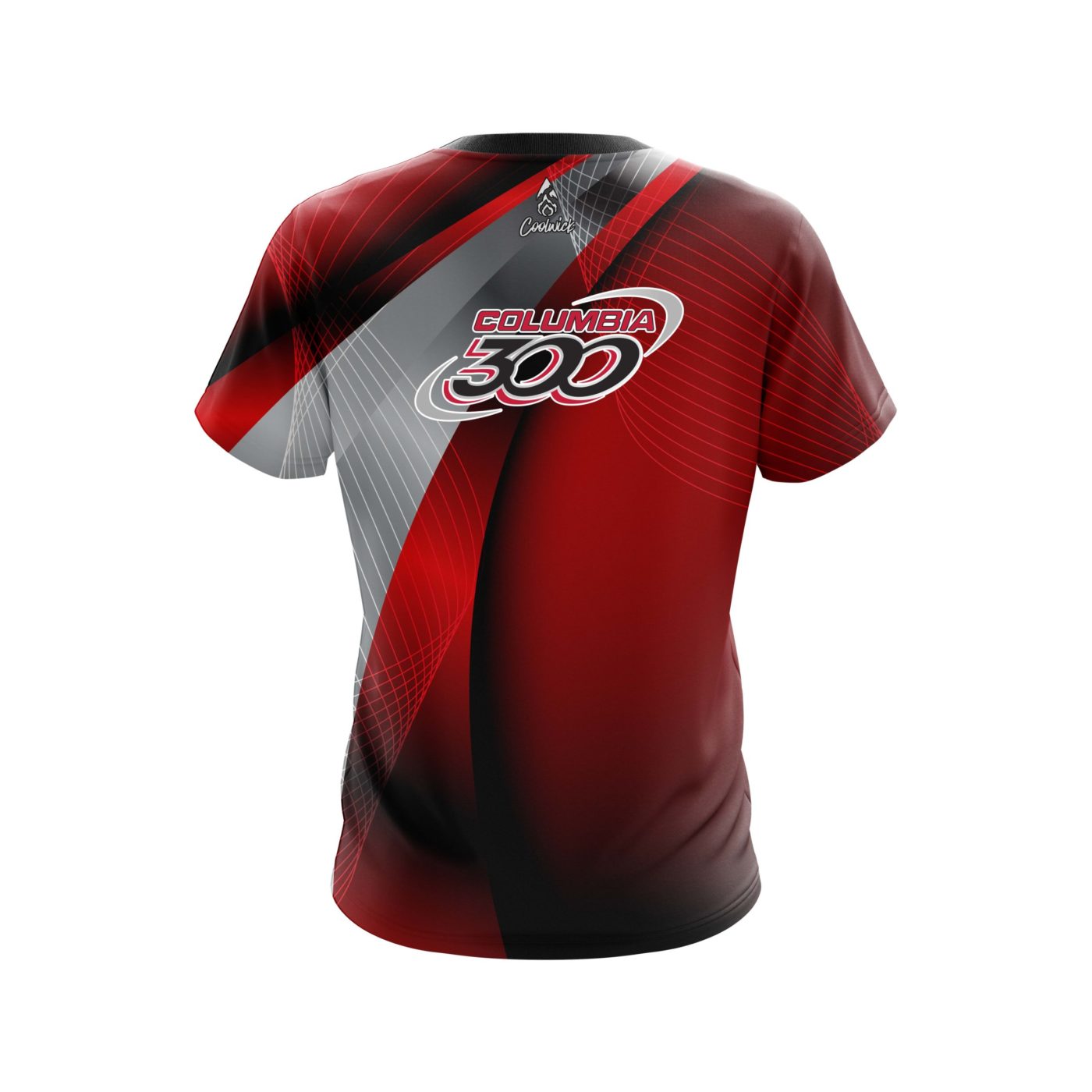 Columbia 300 Red Oblique Semi-Custom CoolWick Bowling Jersey - Image 2
