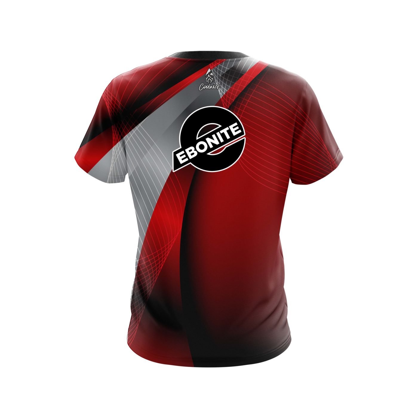 Ebonite Red Oblique Semi-Custom CoolWick Bowling Jersey - Image 2