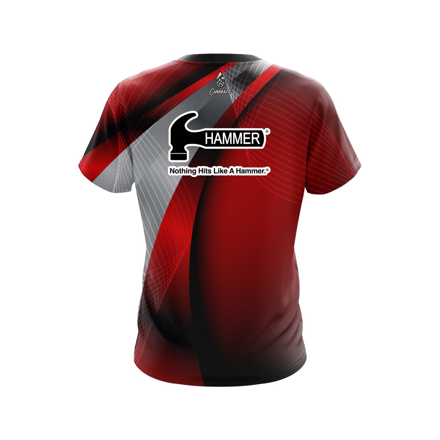 Hammer Red Oblique Semi-Custom CoolWick Bowling Jersey - Image 2