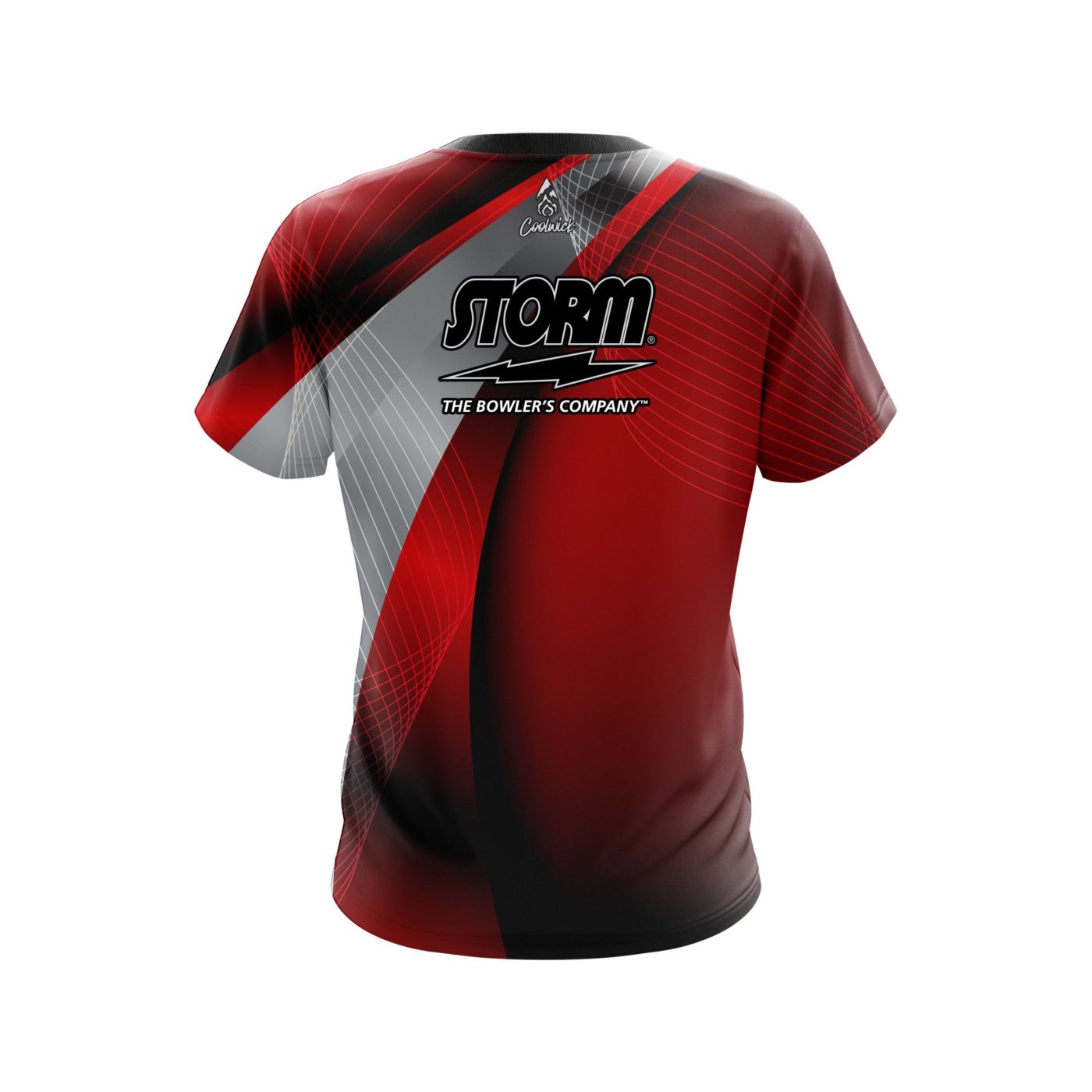 Storm Red Oblique Semi-Custom CoolWick Bowling Jersey - Image 2